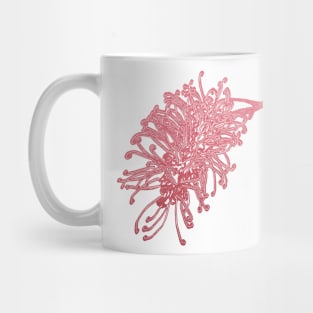 Australian Native Floral Illustration - A Beautiful Pink Grevillea Flower Mug